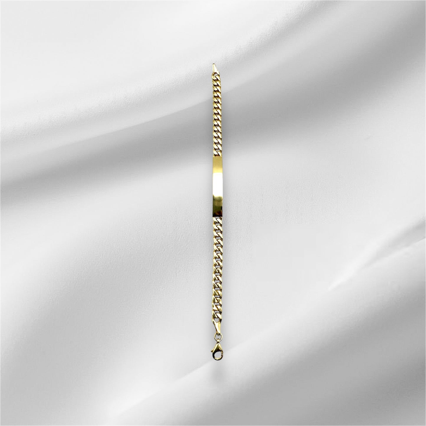 14K Solid Gold ID Bracelet (Free Engraving)