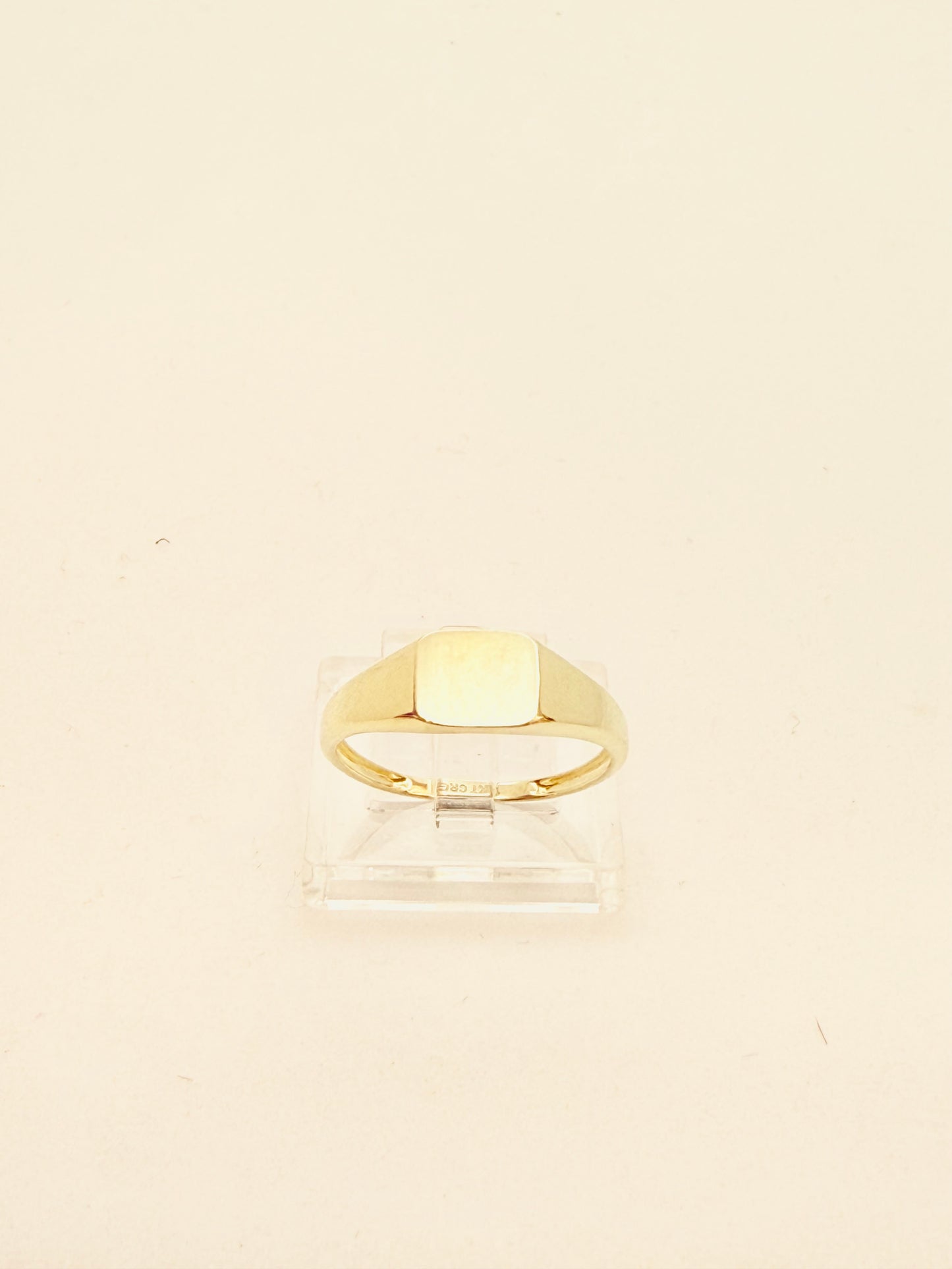 14K Solid Gold Square Signet Ring