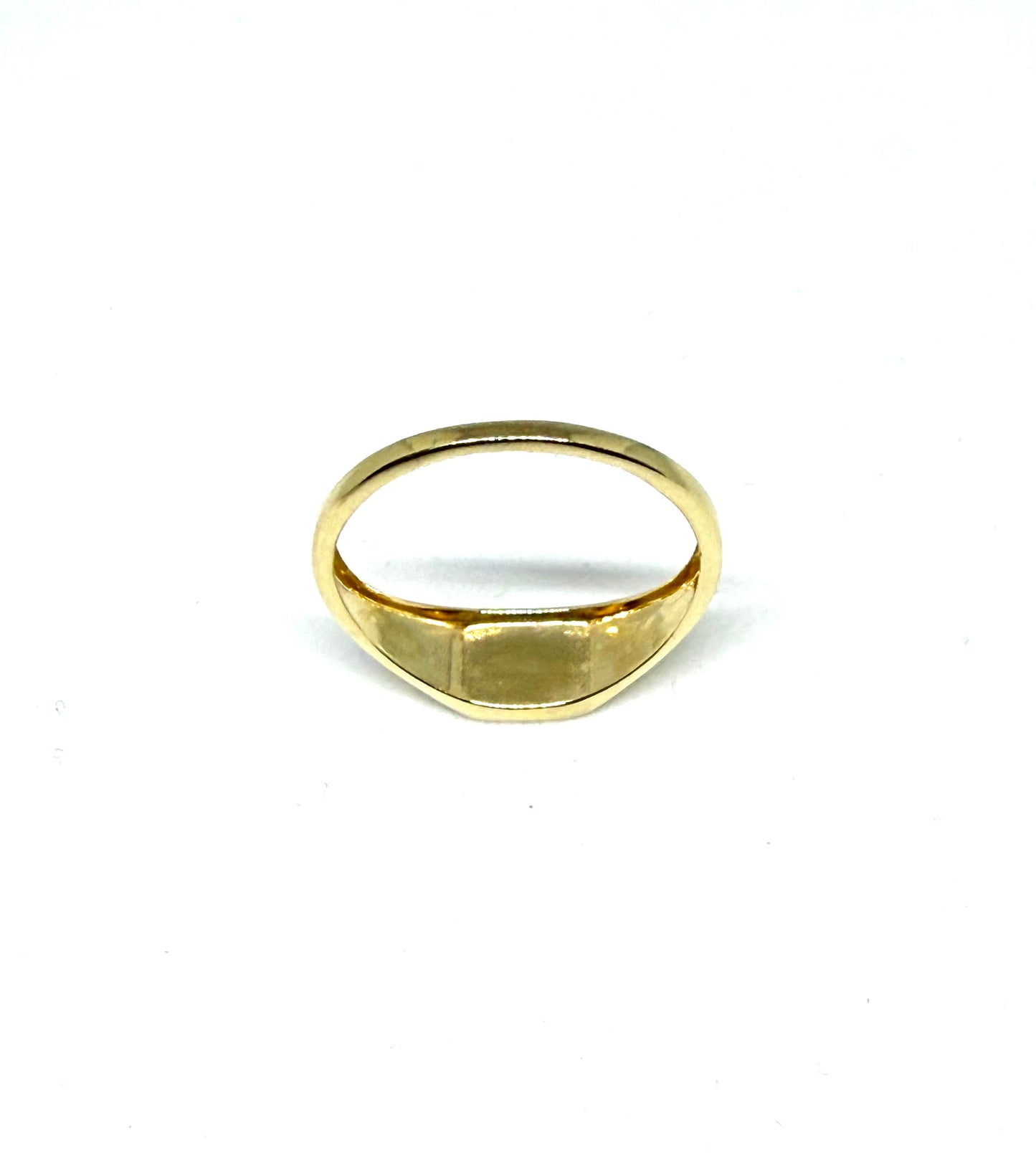 14K Solid Gold Square Signet Ring