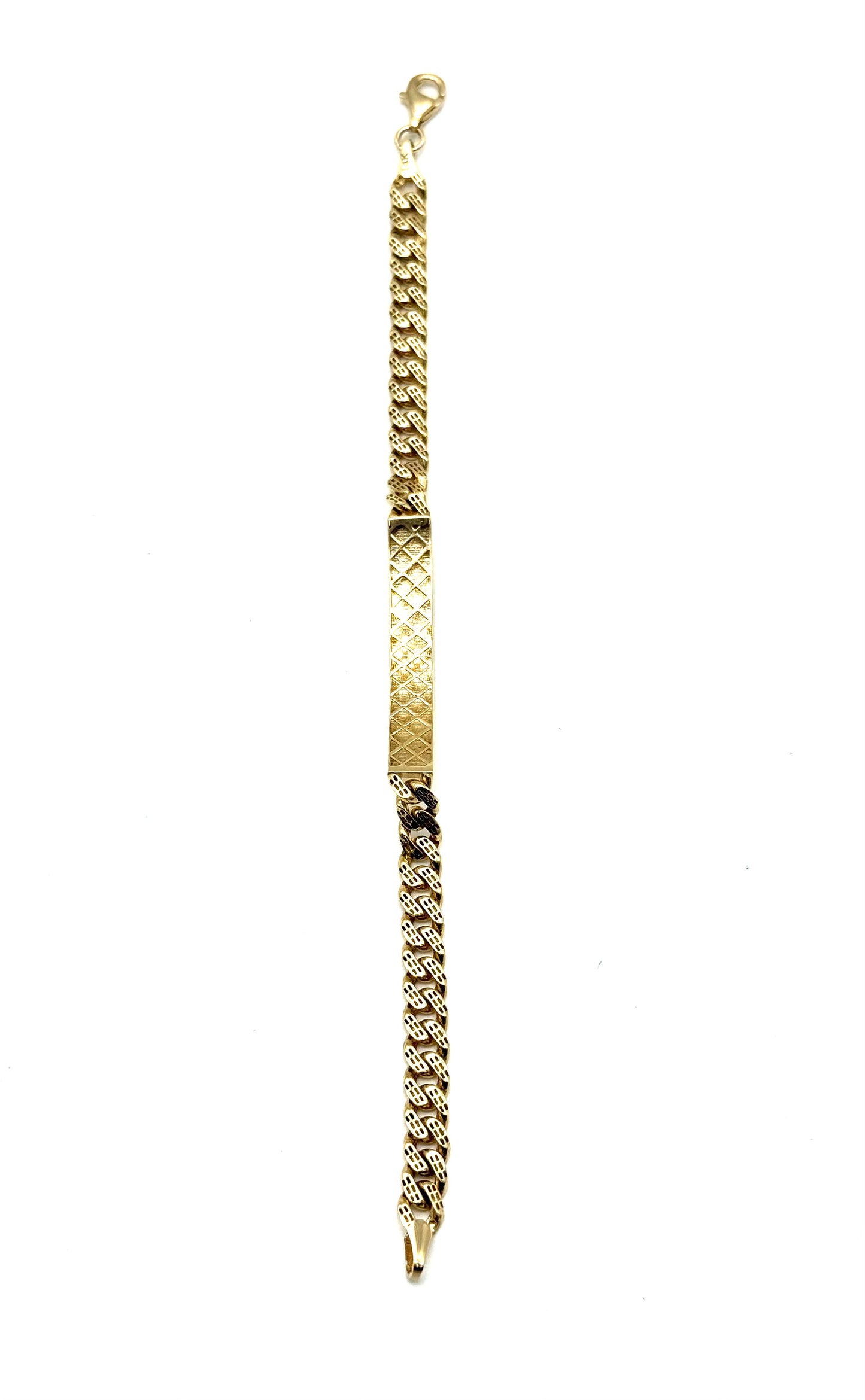 14K Solid Gold ID Bracelet (Free Engraving)