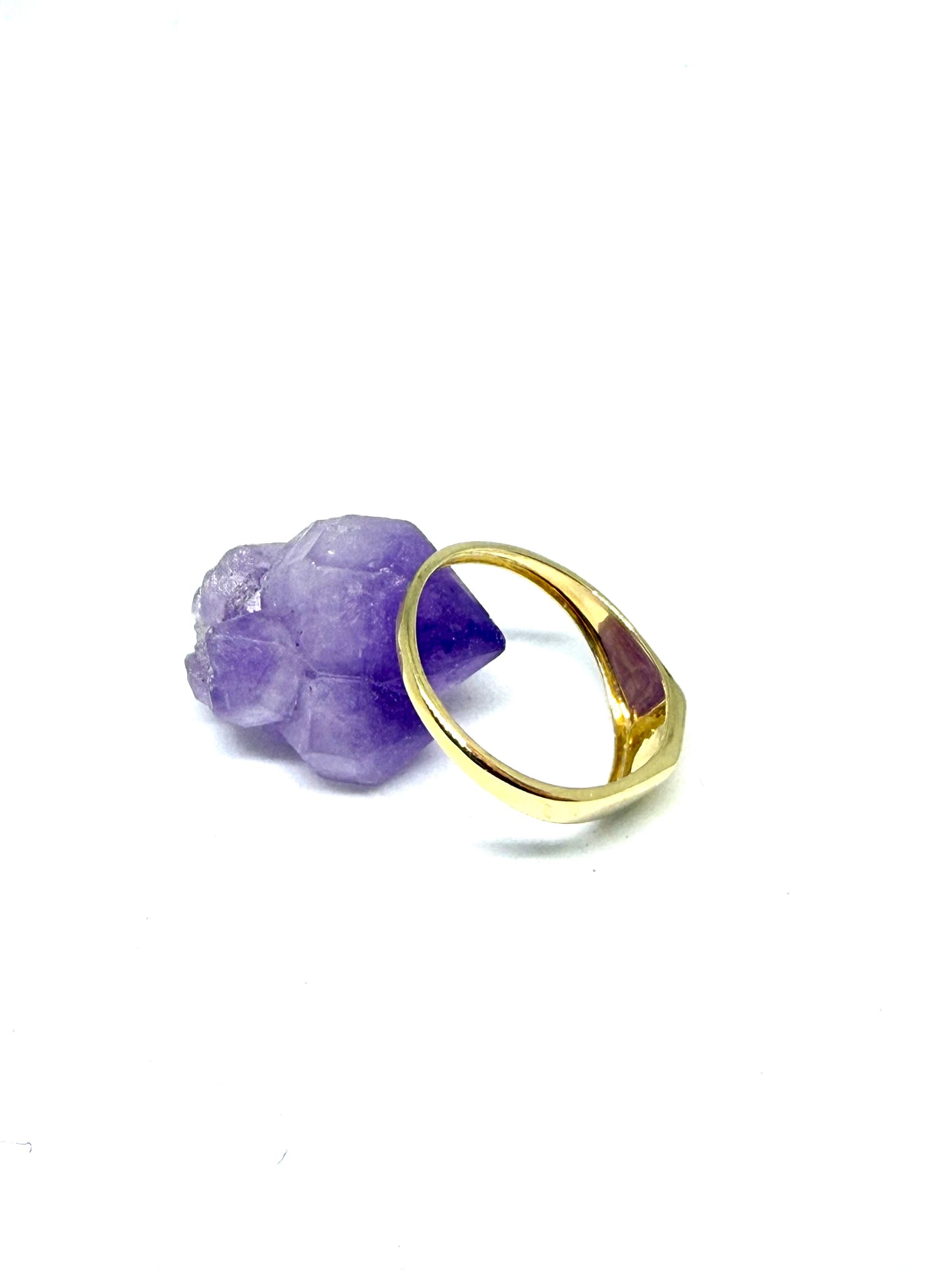 14K Solid Gold Square Signet Ring