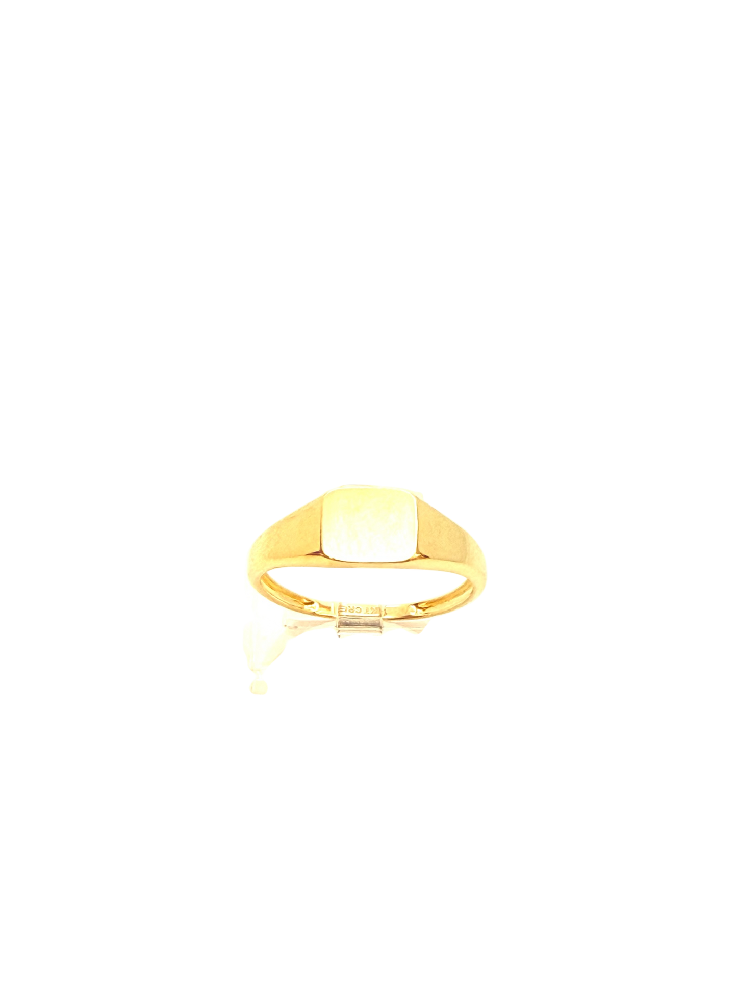 14K Solid Gold Square Signet Ring