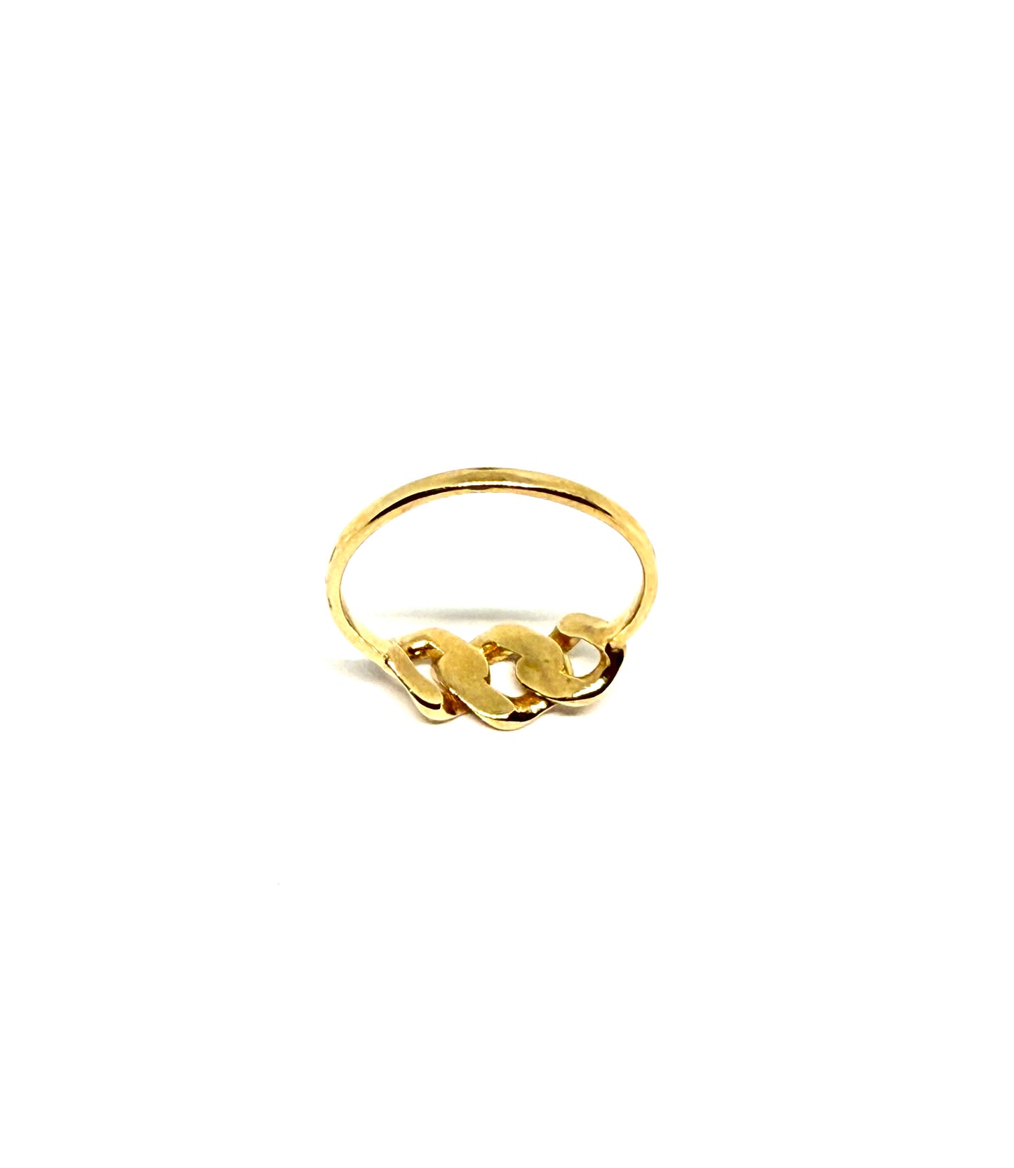 14K Solid Gold Cuban Link Design Ring