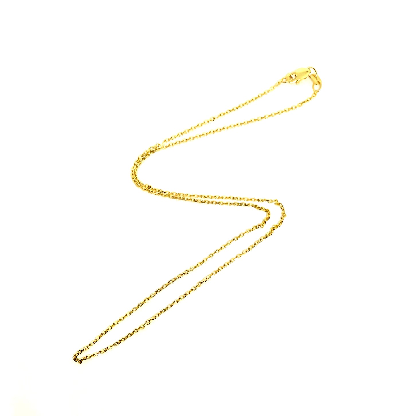 14K Solid Gold Cable Chain Necklace