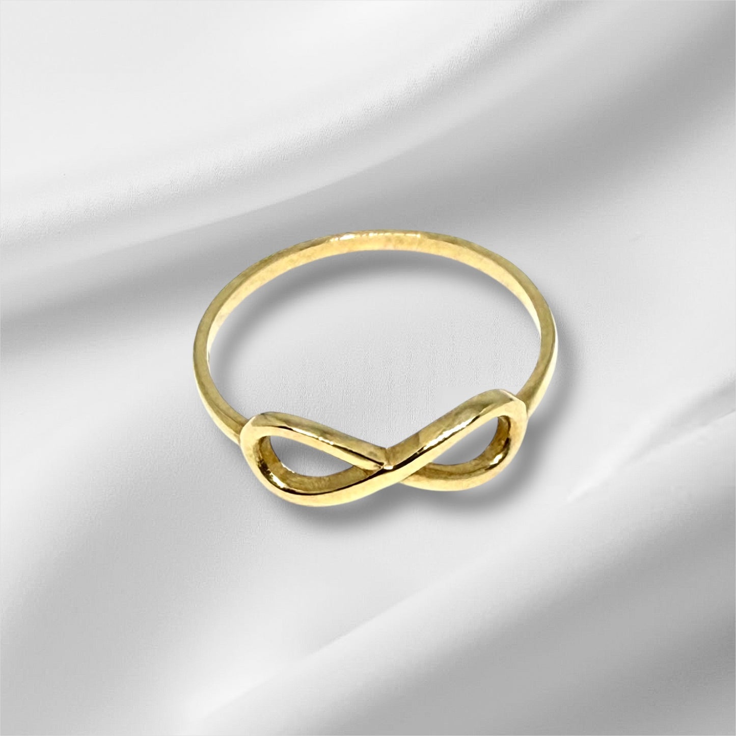 14K Solid Gold Infinity Ring