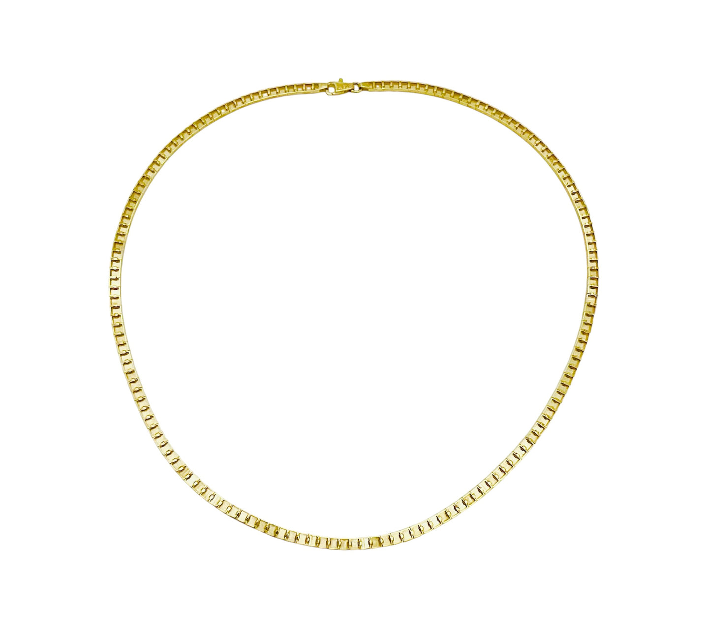 14K Solid Yellow Gold Flexible Omega Chain