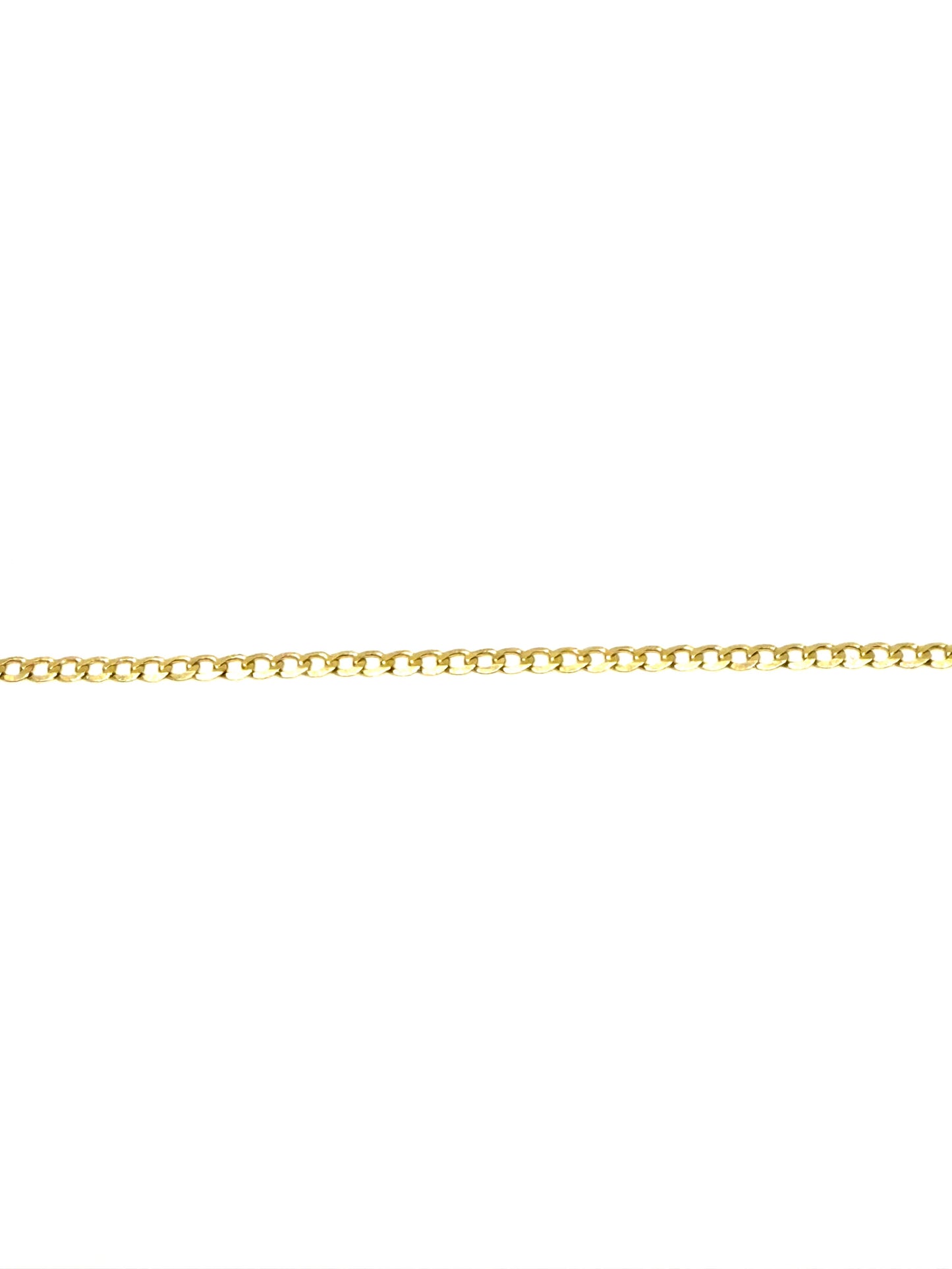 14K Solid Gold Flat Cuban Chain Necklace