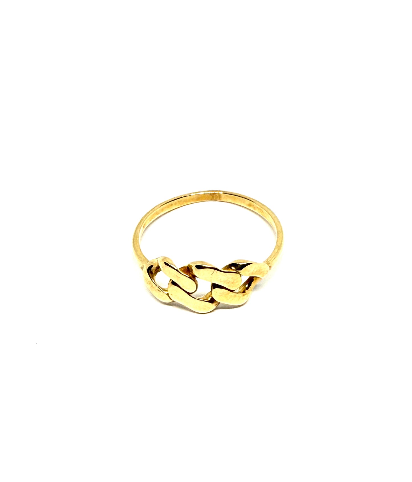 14K Solid Gold Cuban Link Design Ring