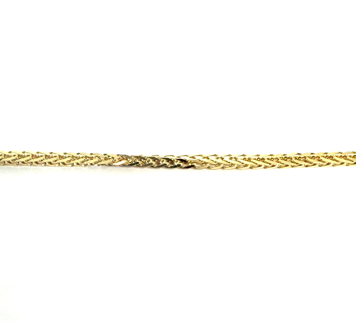 14K Solid Gold Thin Wheat Chain Necklace