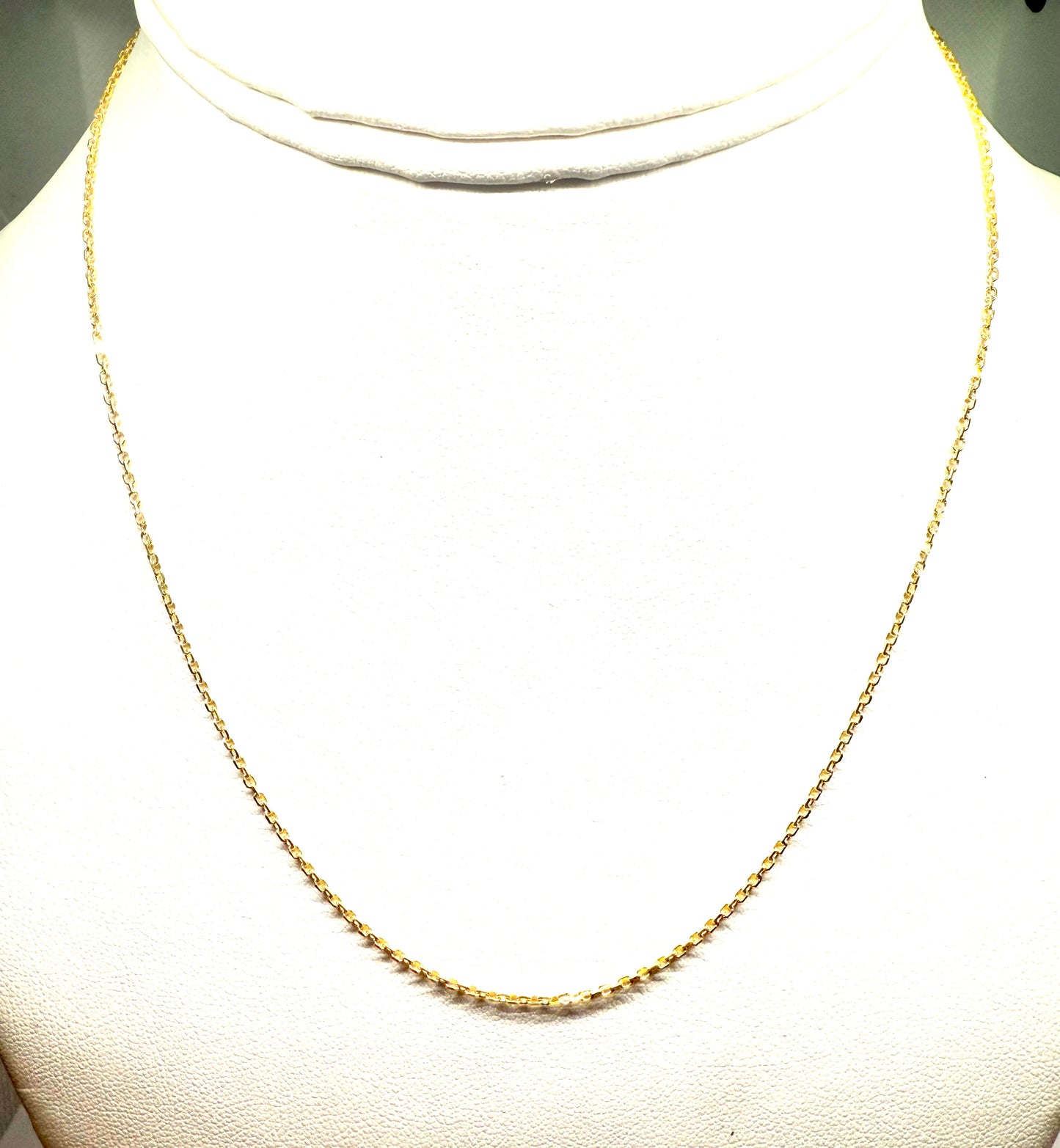 14K Solid Gold Cable Chain Necklace
