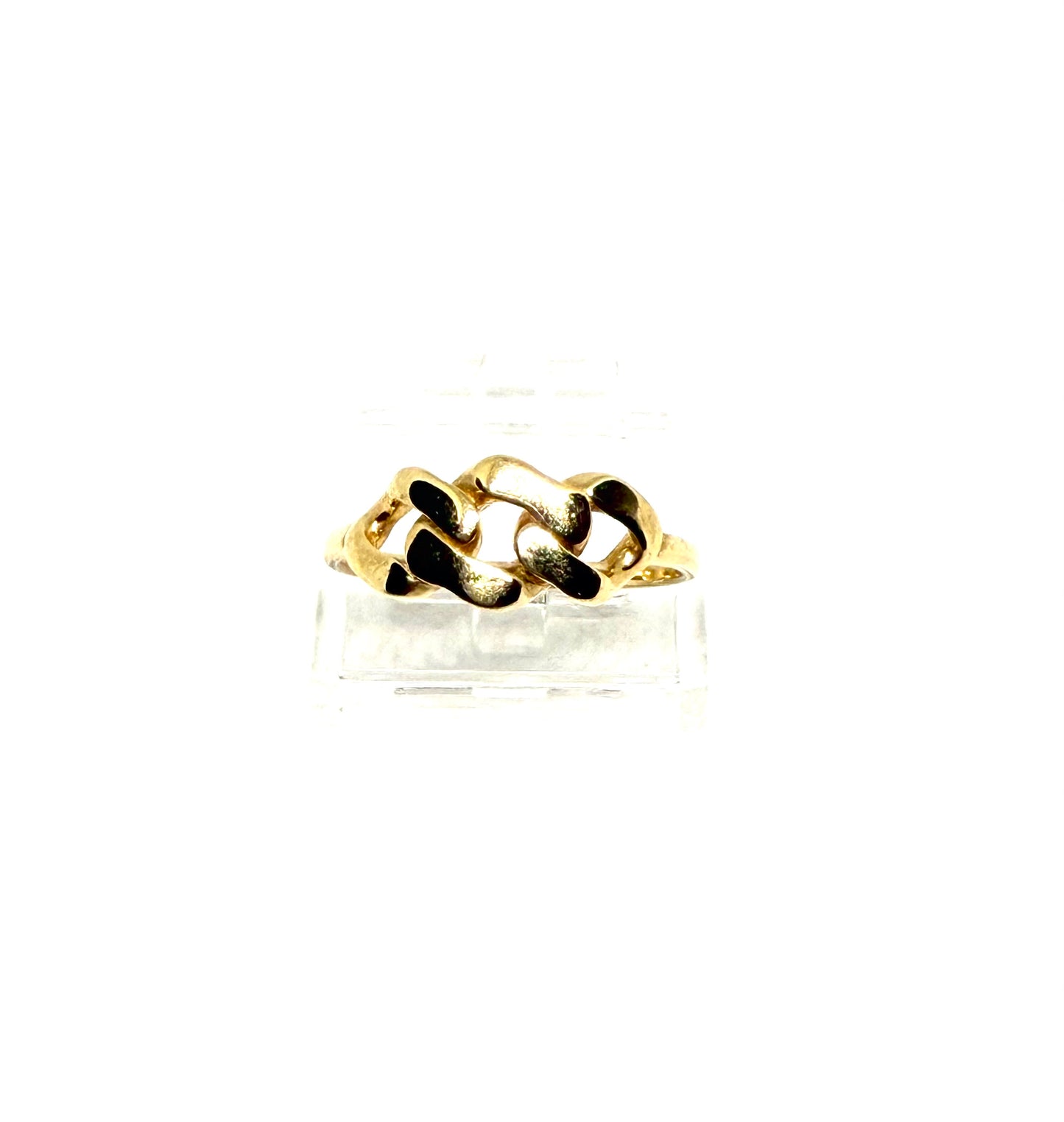 14K Solid Gold Cuban Link Design Ring
