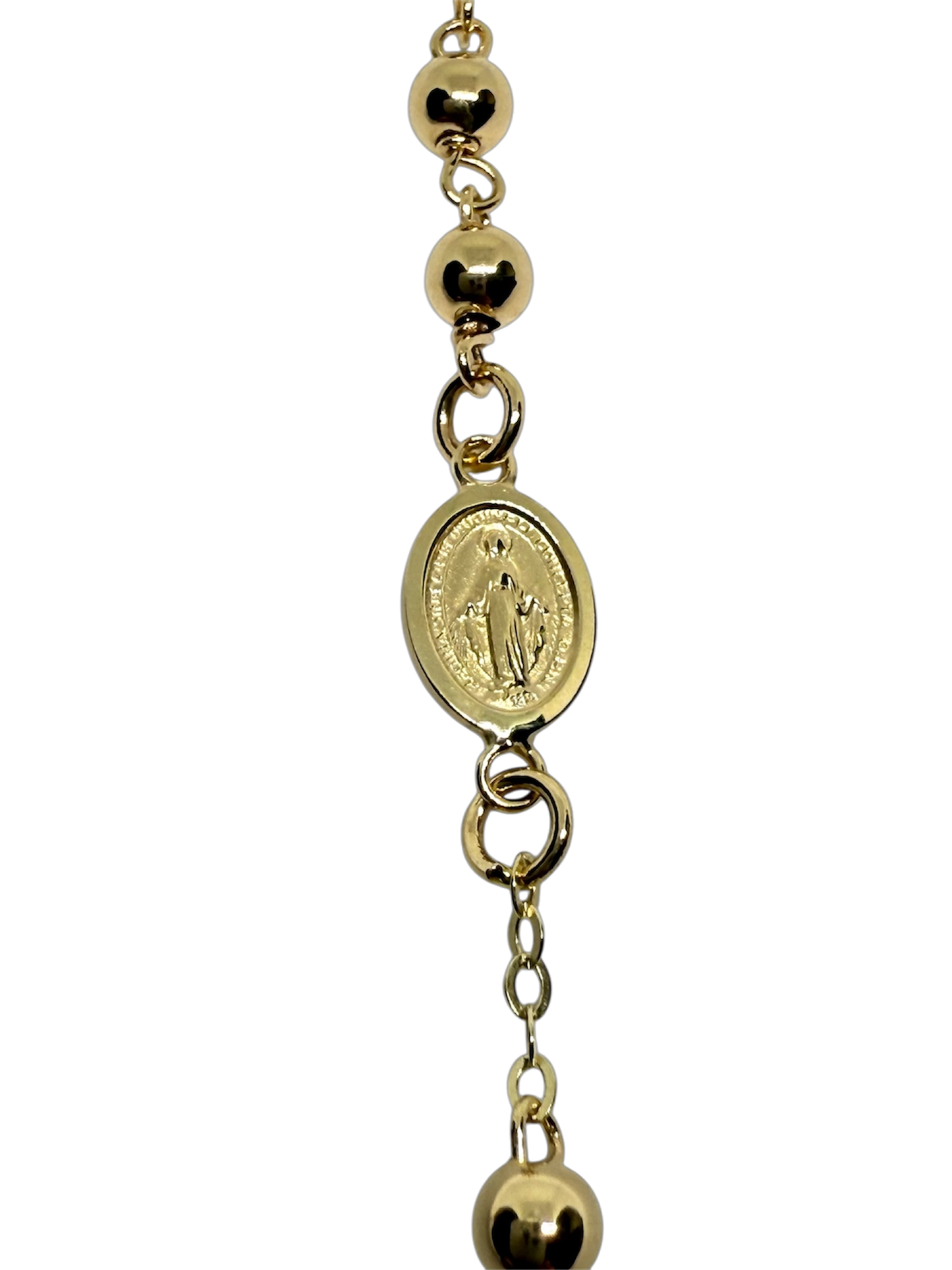 14K Solid Gold Rosary Bracelet