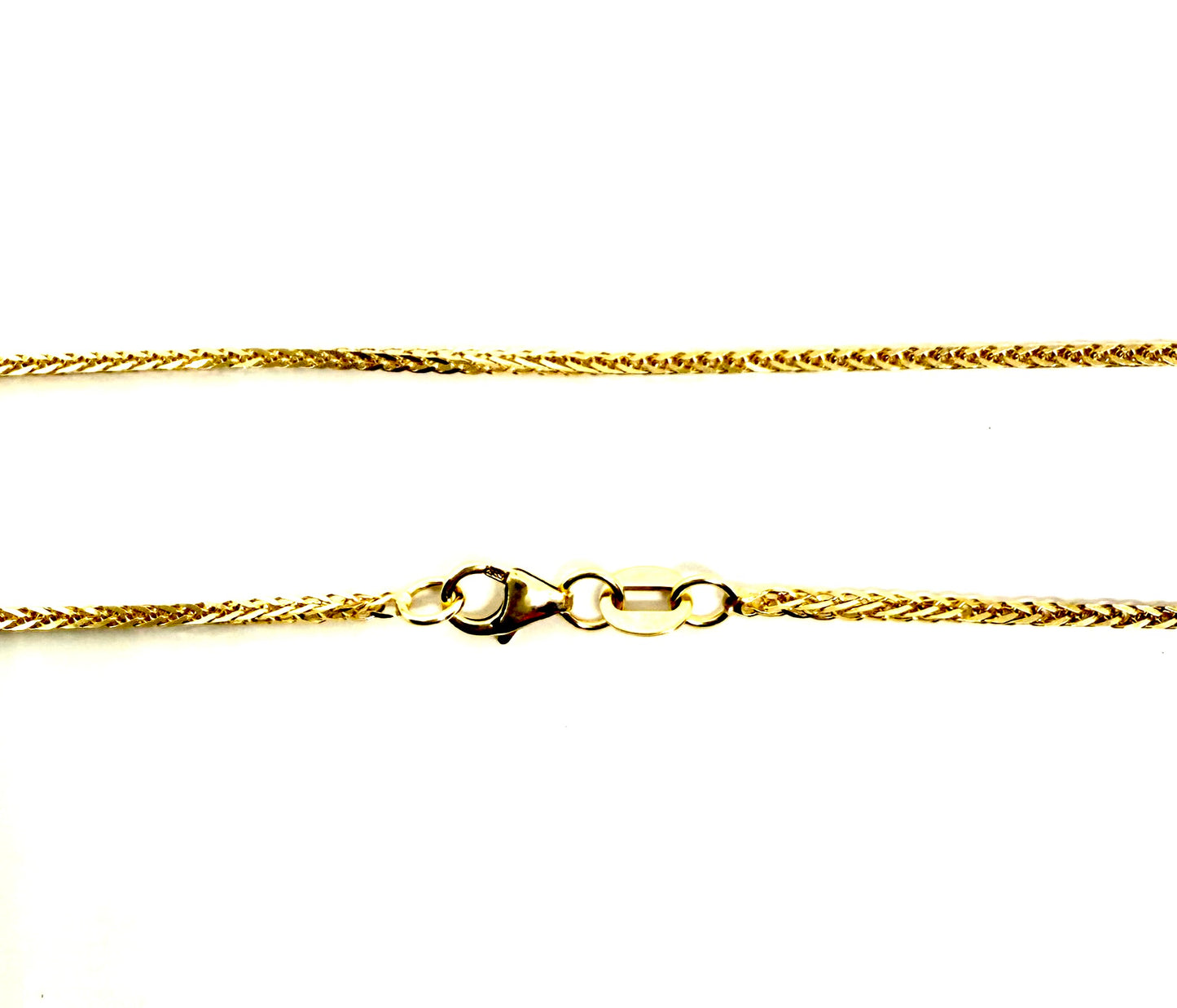 14K Solid Gold Thin Wheat Chain Necklace