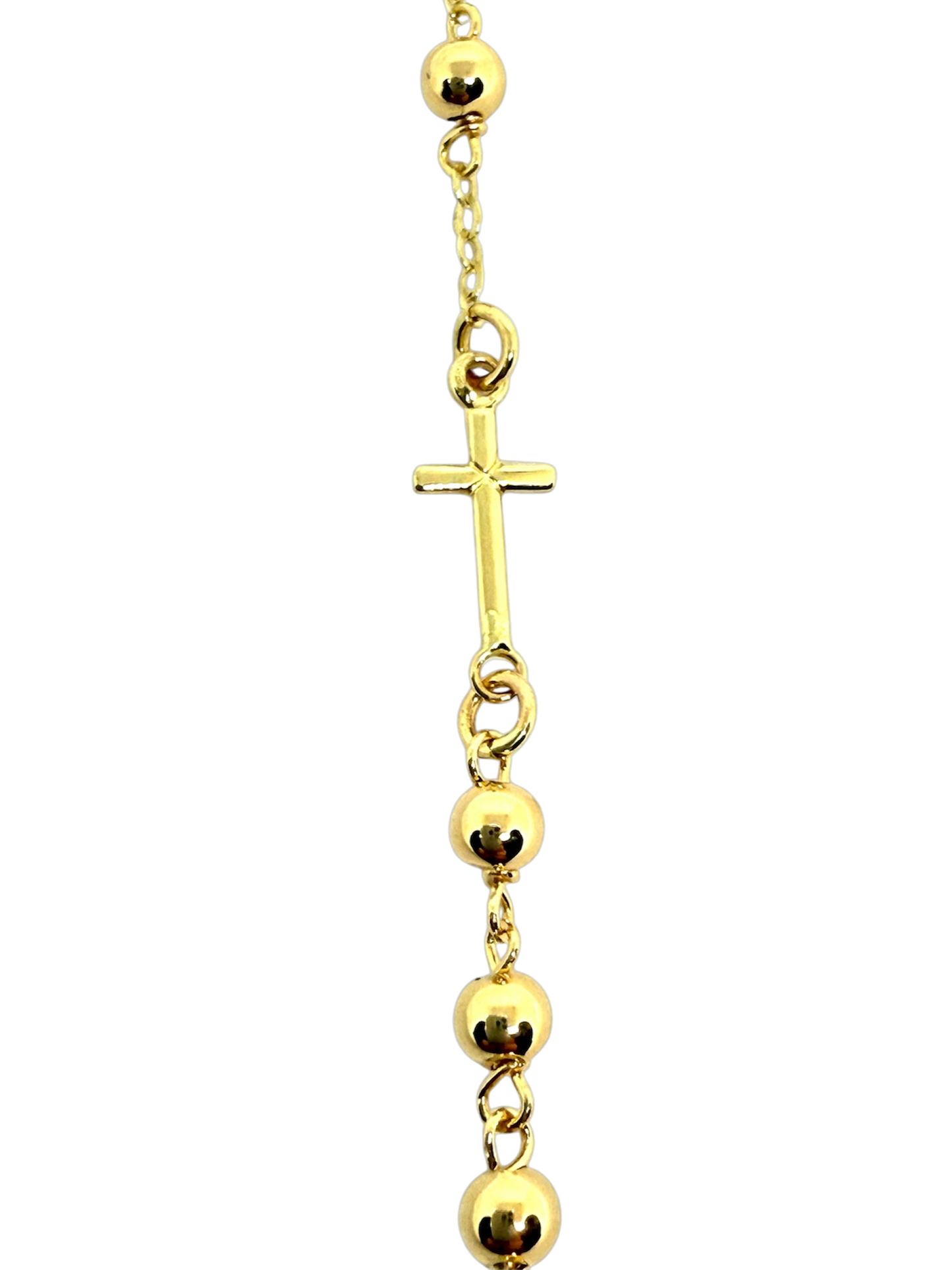 14K Solid Gold Rosary Bracelet