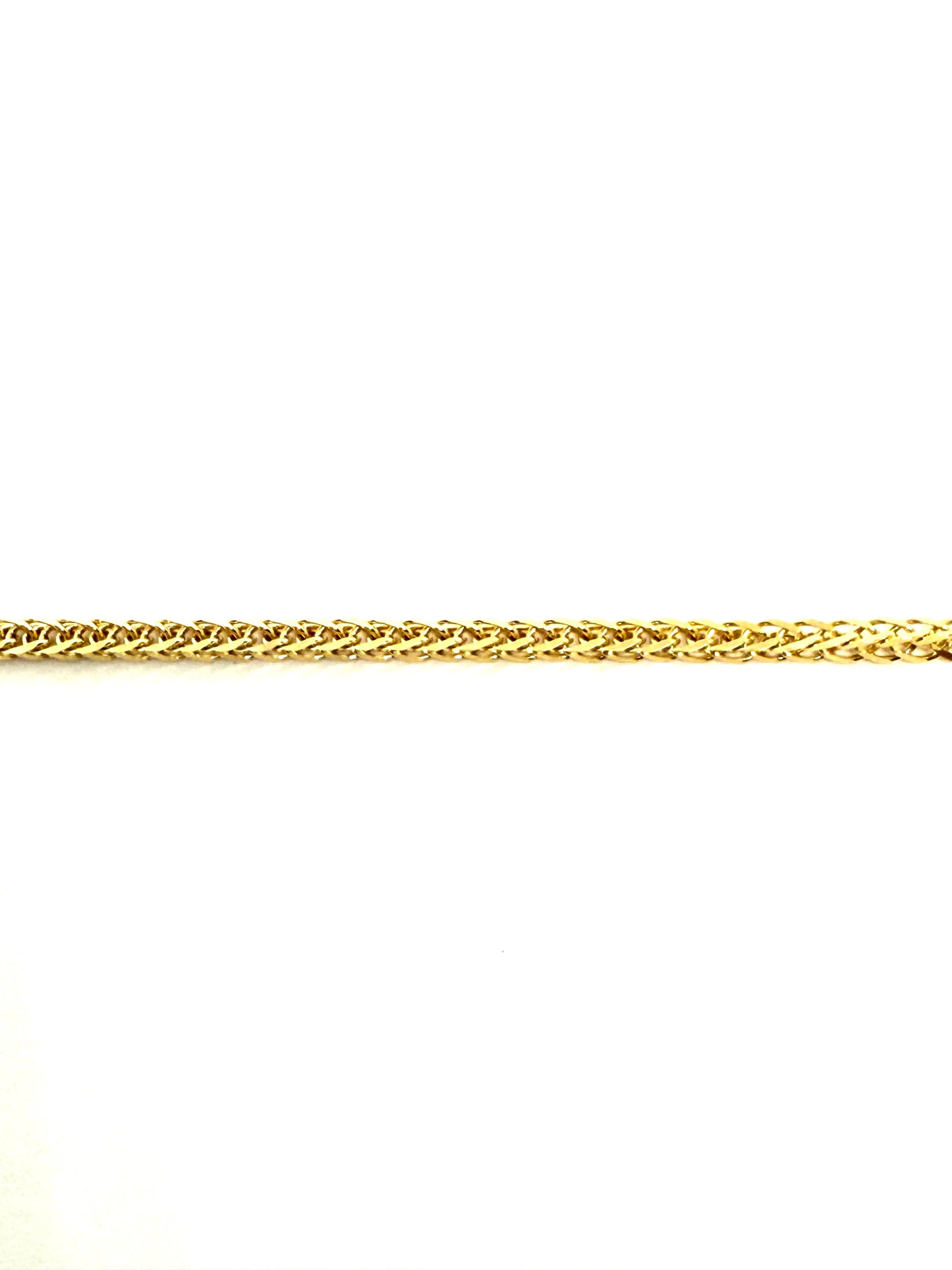 14k Solid Gold Thick Wheat Chain Necklace