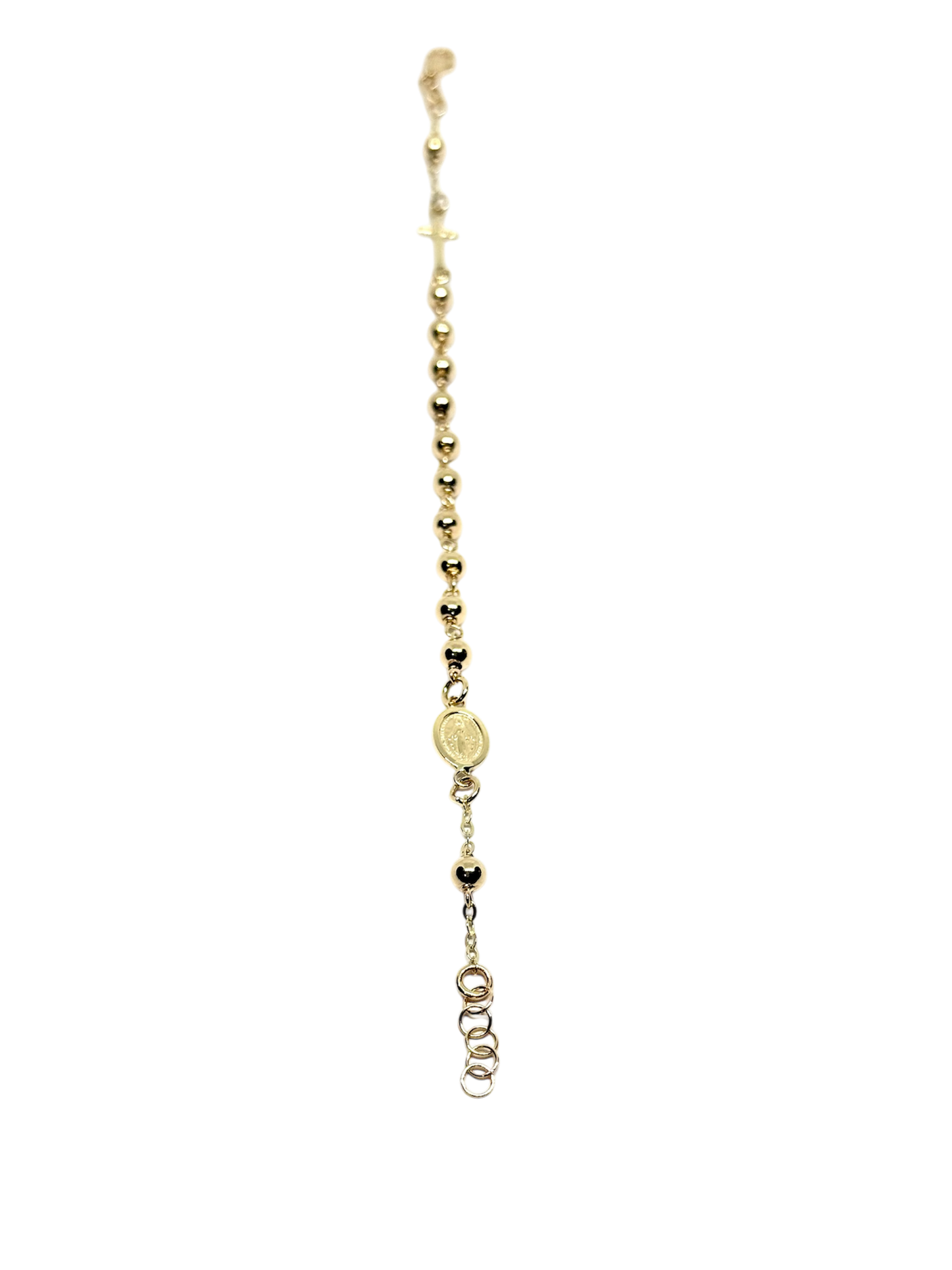 14K Solid Gold Rosary Bracelet