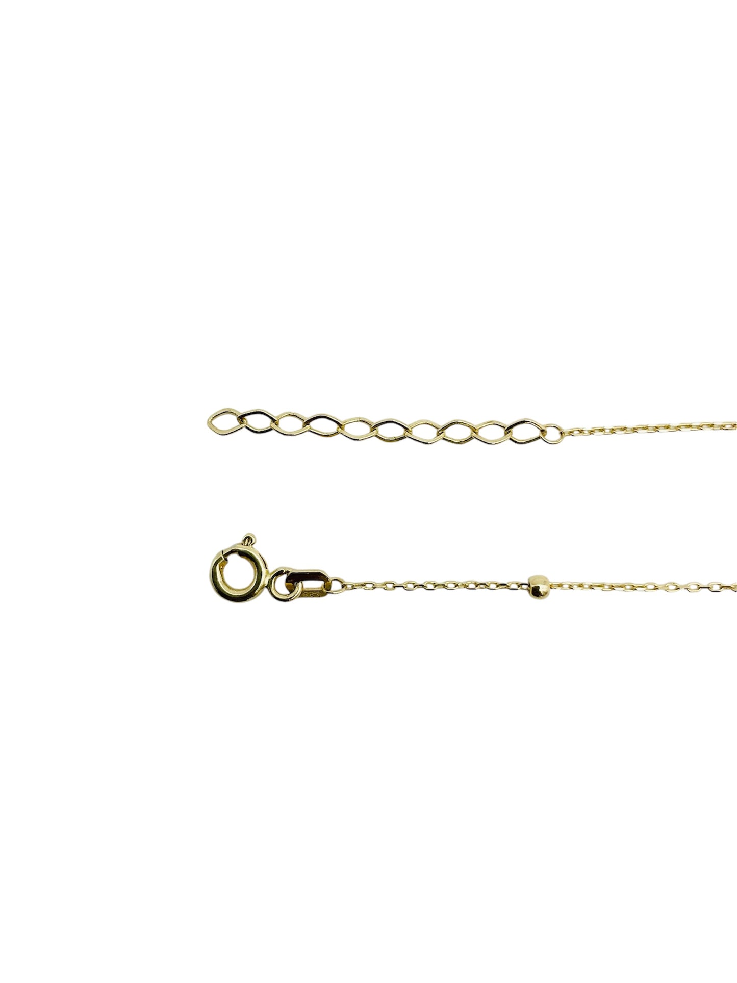 14K Solid Yellow Gold Beaded Bracelet with Padlock Heart Design Charms