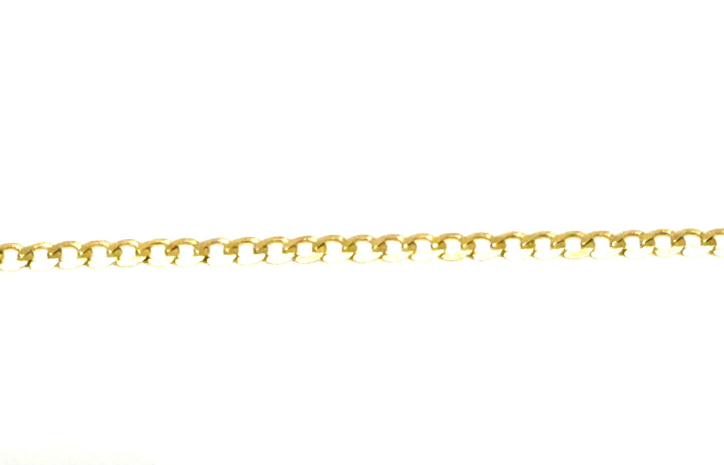 14K Solid Gold Flat Cuban Chain Necklace