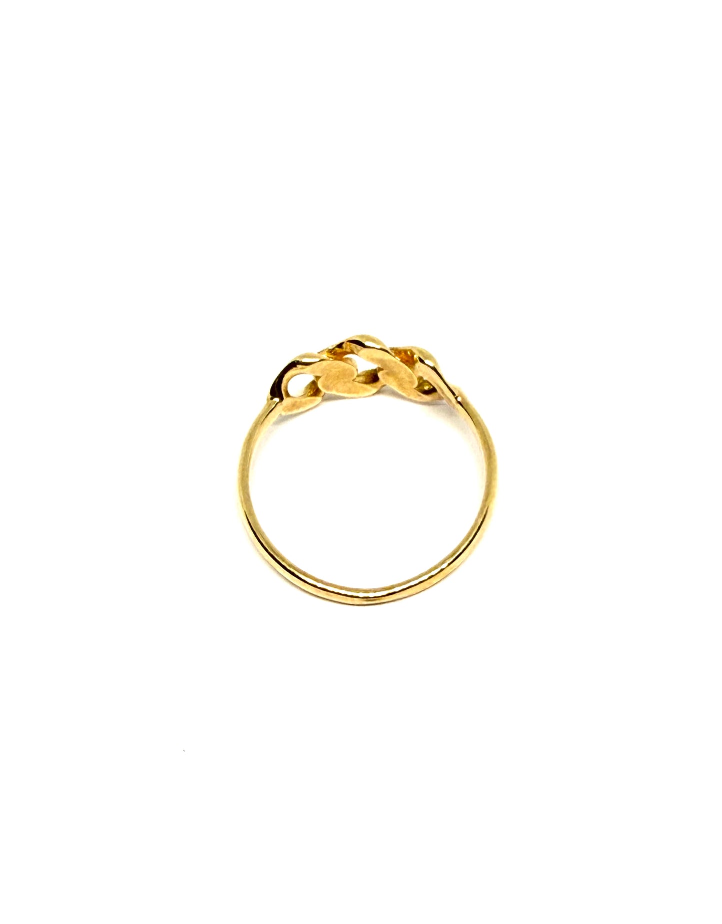 14K Solid Gold Cuban Link Design Ring
