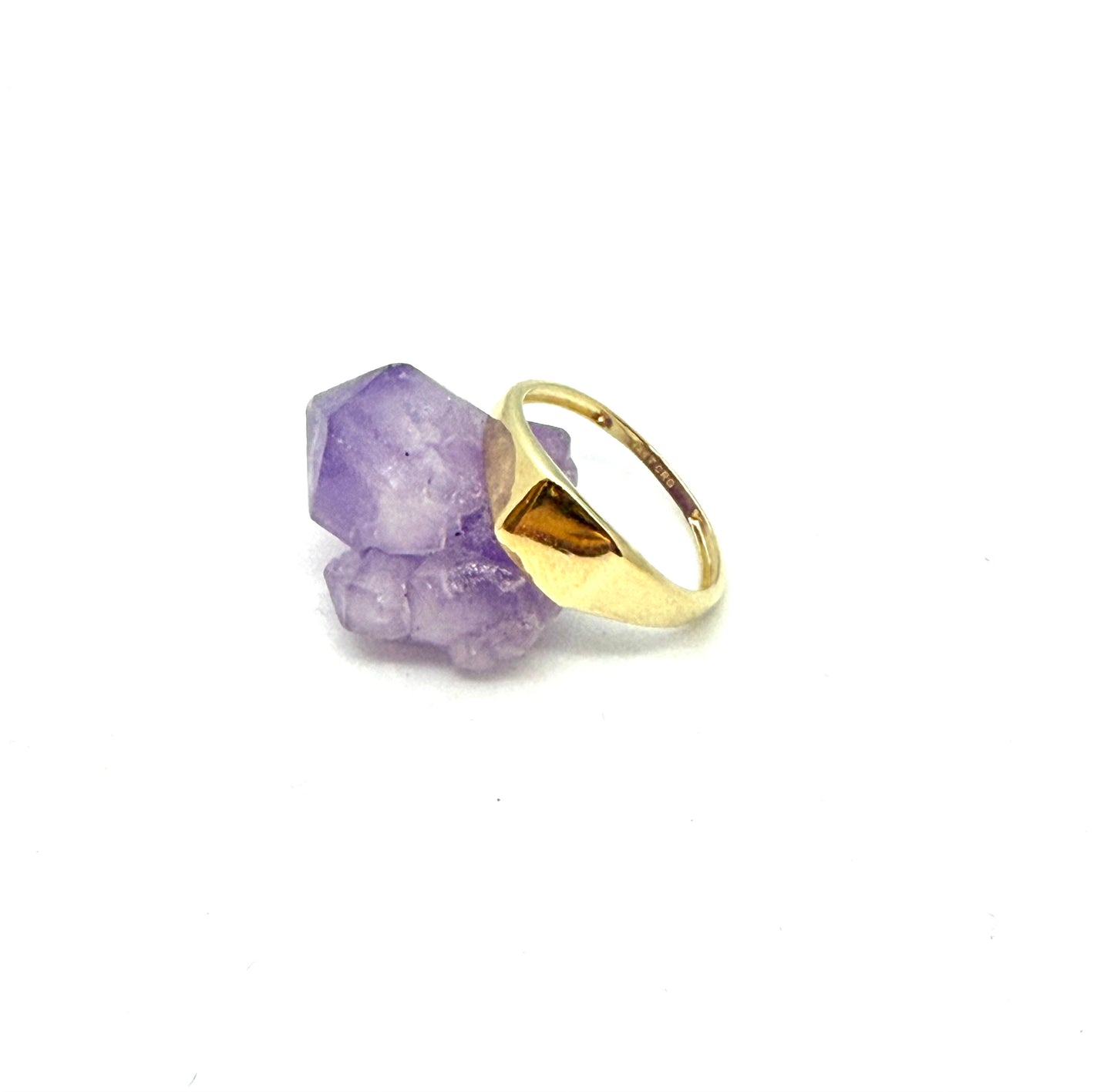 14K Solid Gold Square Signet Ring
