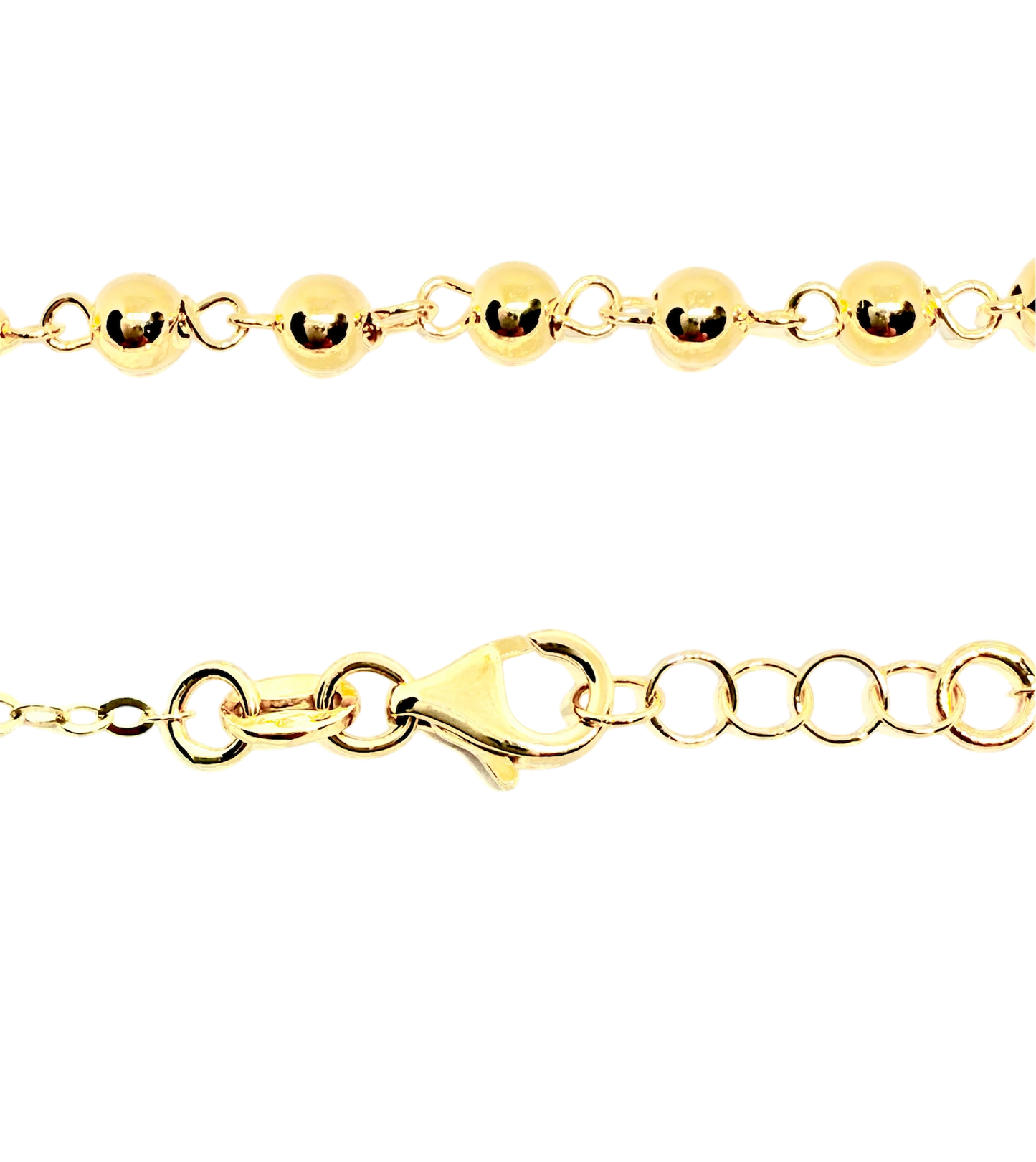 14K Solid Gold Rosary Bracelet