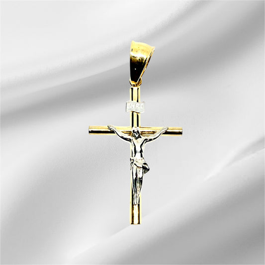 14K Solid Gold Crucifix Pendant