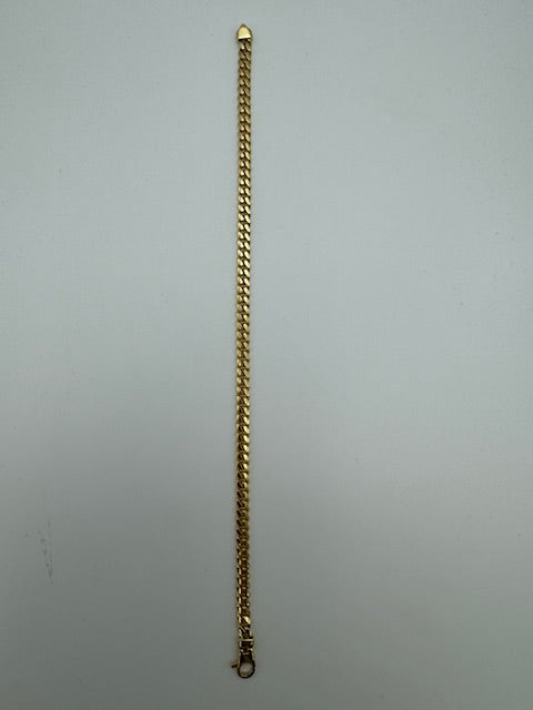 14K Solid Gold Miami Cuban Link Chain Bracelet